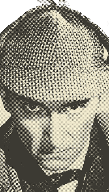 Image of Peter Cushing as Sherlock Holmes