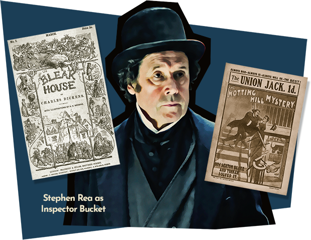 Image shows Stephen Rea as Inspector Bucket