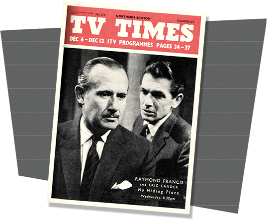 Image of TV Times cover featuring No Hiding Place