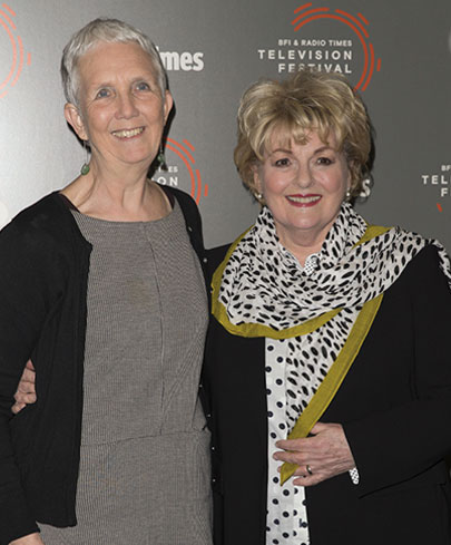 Photograph of Ann Cleeves with actress Brenda Blethyn
